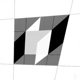 Perspective dynamique du carré n°1 - 1997<br><span>Acrylique sur carton découpé et incise, 50 x 50 cm</span>
