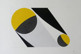 Projection circulaire 1 - 2012<br><span>Acrylique et graphite sur papier embouti, 65 x 65 cm</span>