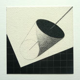 Fantaisie circulaire 1 - 2012<br><span>Collage, gaufrage et crayon sur papier, 10 x 10cm</span>